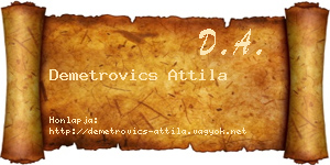 Demetrovics Attila névjegykártya