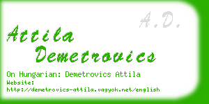 attila demetrovics business card